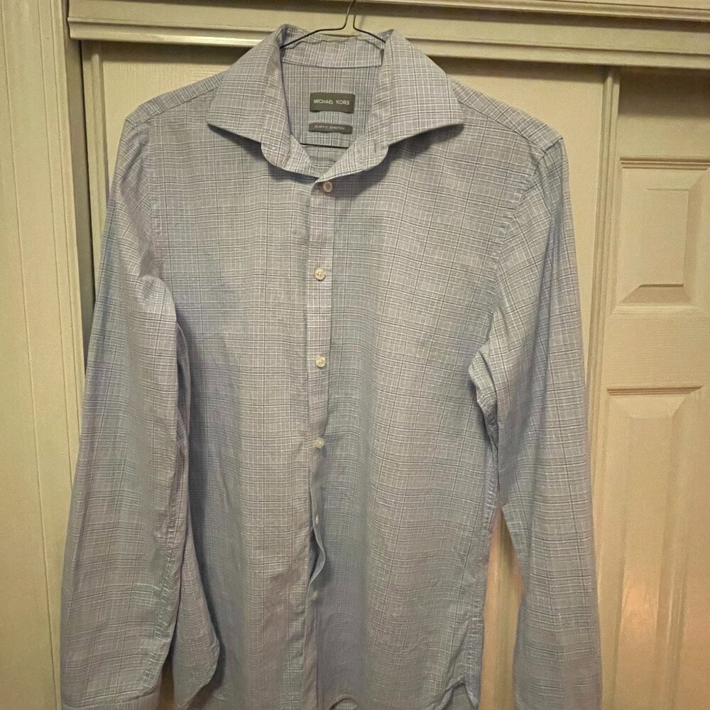 Michael Kors Men's Long Sleeve Button-down Shirt (M, slim)